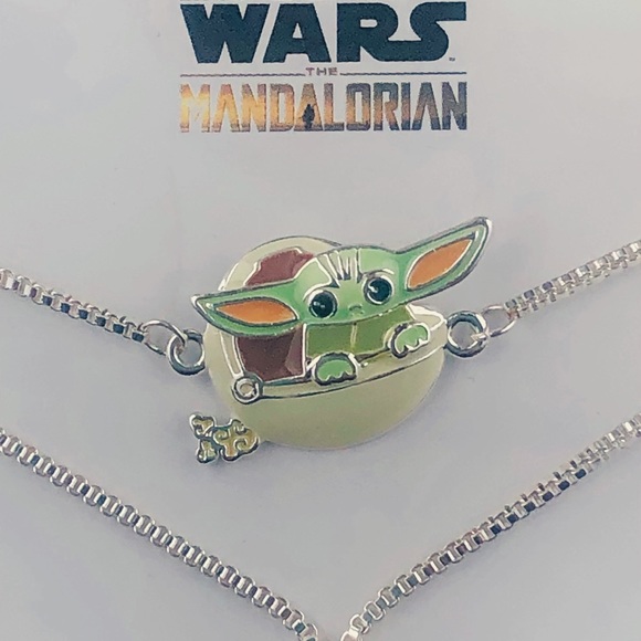 Star Wars The Mandalorian The Child Fine Sterling Silver Plated Lariat Bracelet - Picture 7 of 15